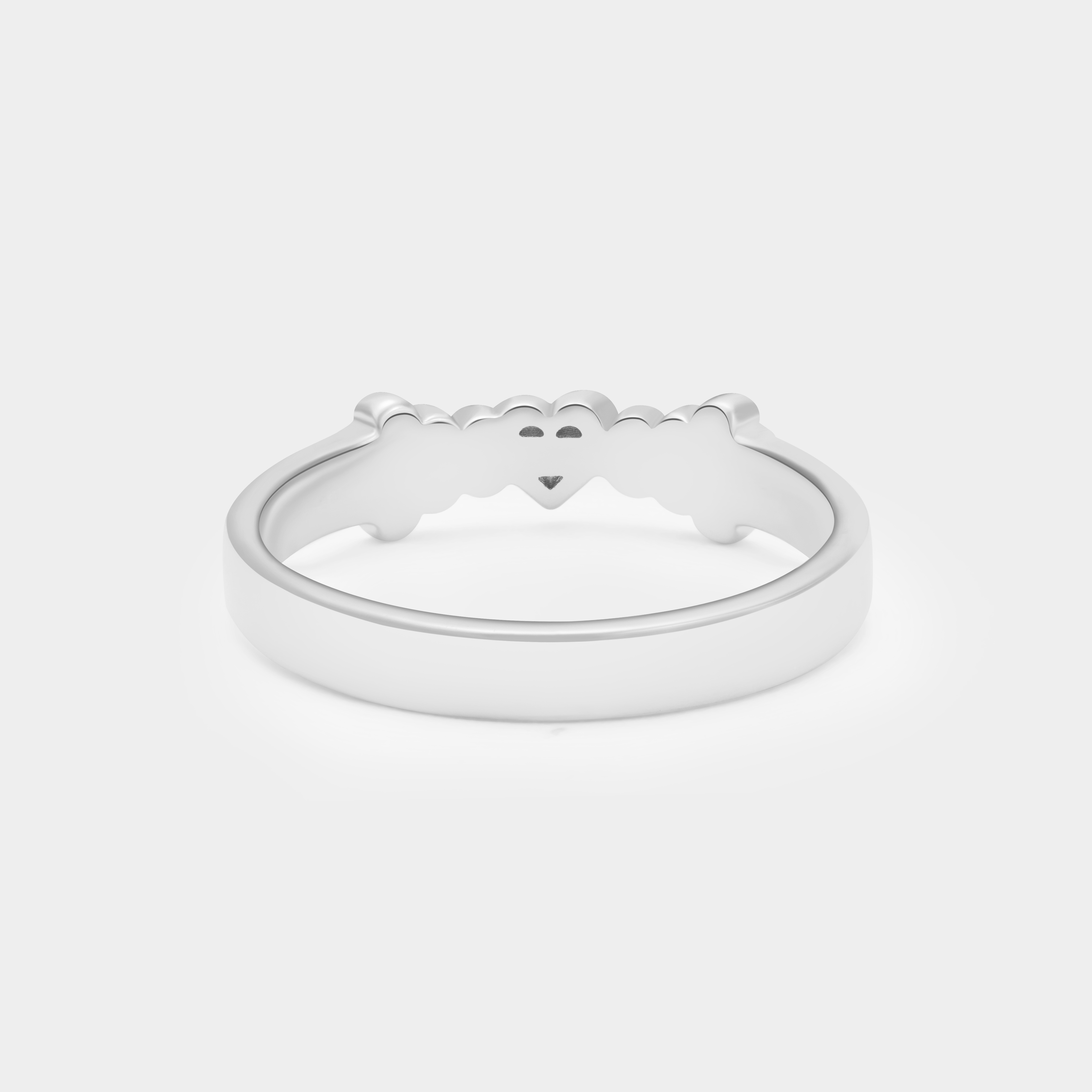 Personalized Bone and Heart with Dog Paw Ring Personalized Pet Lover's Jewelry in Sterling Silver