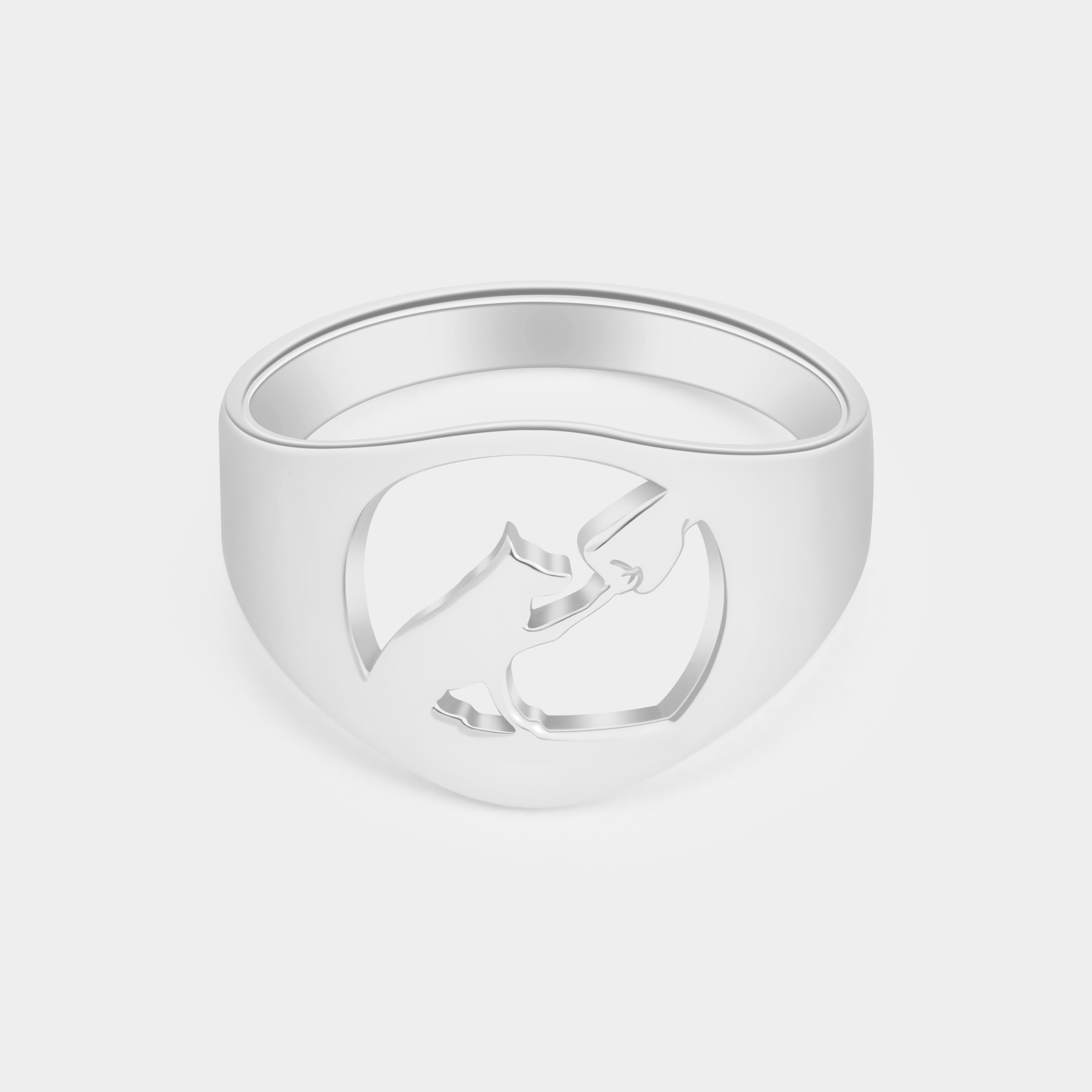 Personalized Dog and Paw Ring with Engraved Name Unique Gift for Dog Lovers and Pet Owners 925 Sterling Silver