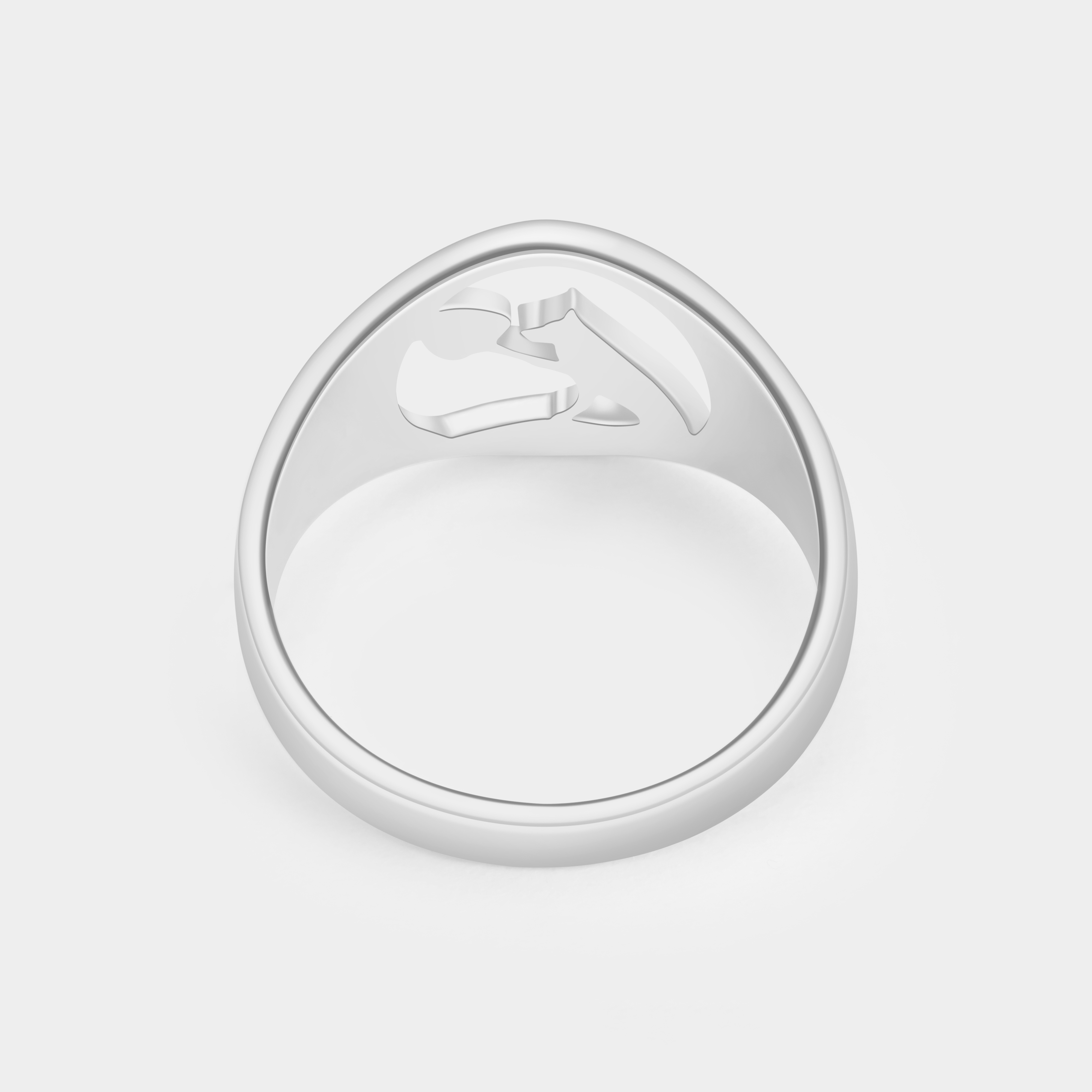 Personalized Dog and Paw Ring with Engraved Name Unique Gift for Dog Lovers and Pet Owners 925 Sterling Silver