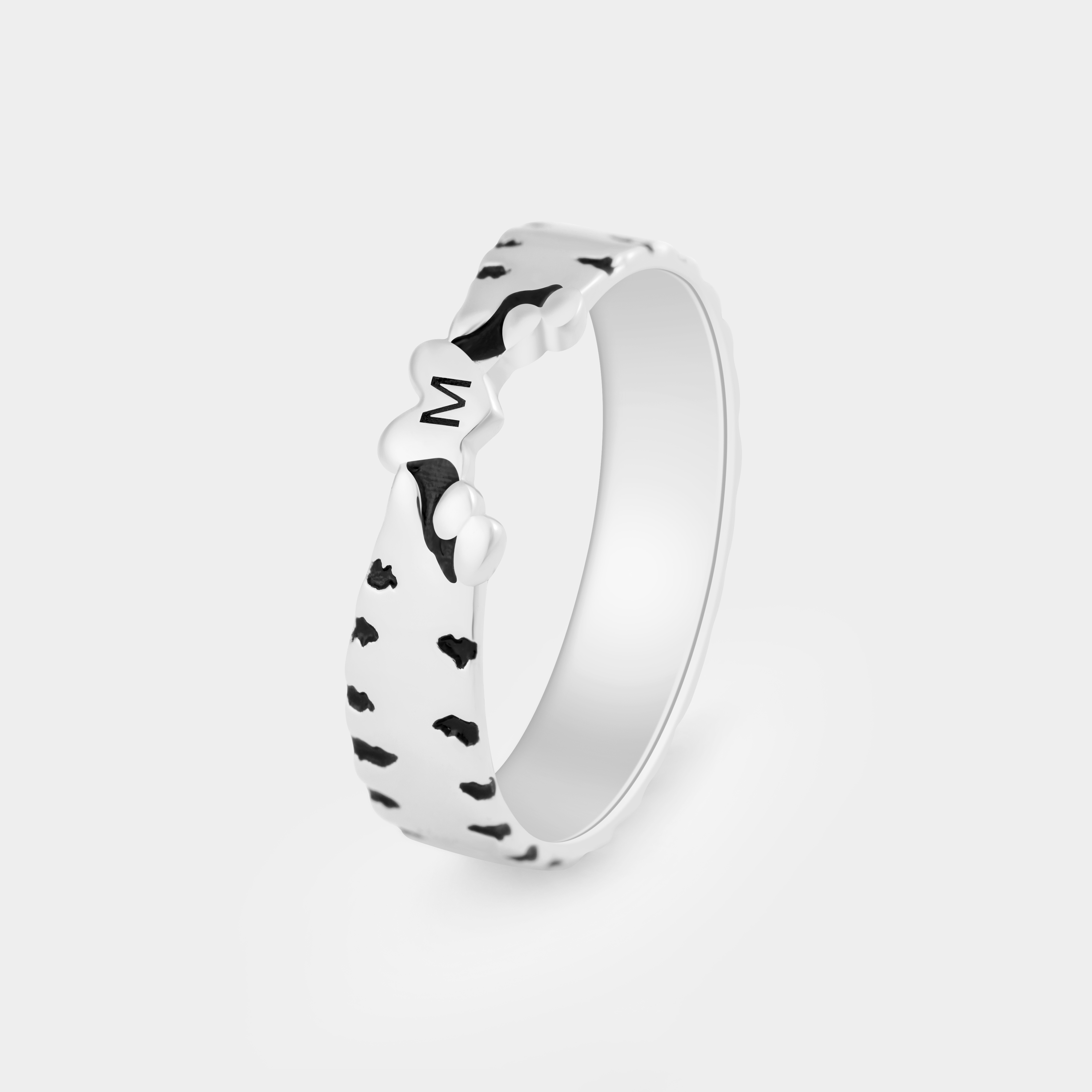 Personalized Cat Paw Heart Ring with Engraved Initials Cute and Unique Jewelry for Pet Lovers 925 Sterling Silver