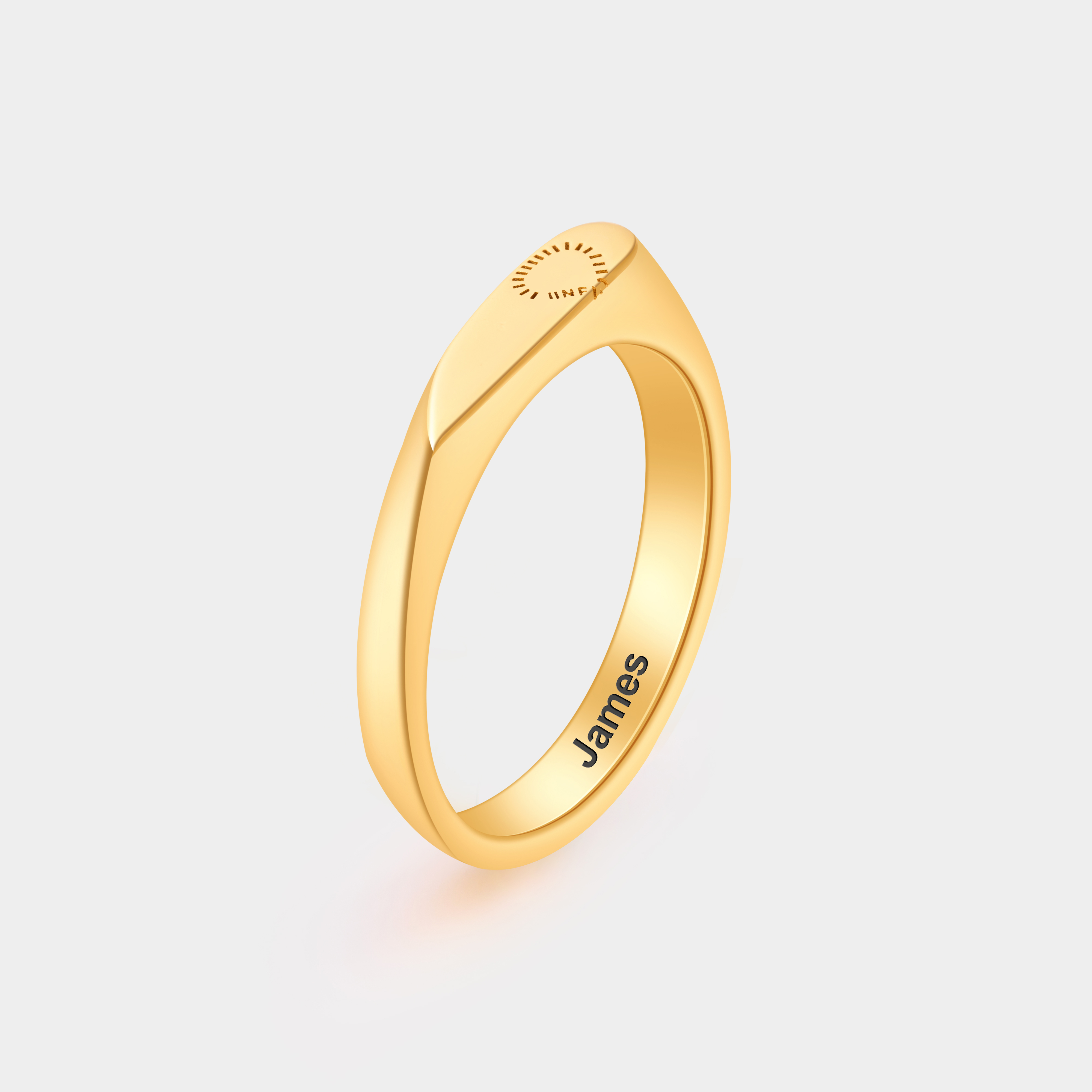 Personalized Half-Heart Infinity Symbol Couple's Matching Rings Personalized Gold Promise Jewelry 925 Sterling Silver