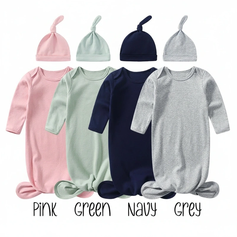 Personalized Monogram Baby Gowns with Name Knotted Newborn Outfit Coming Home Outfit Baby Shower Gift