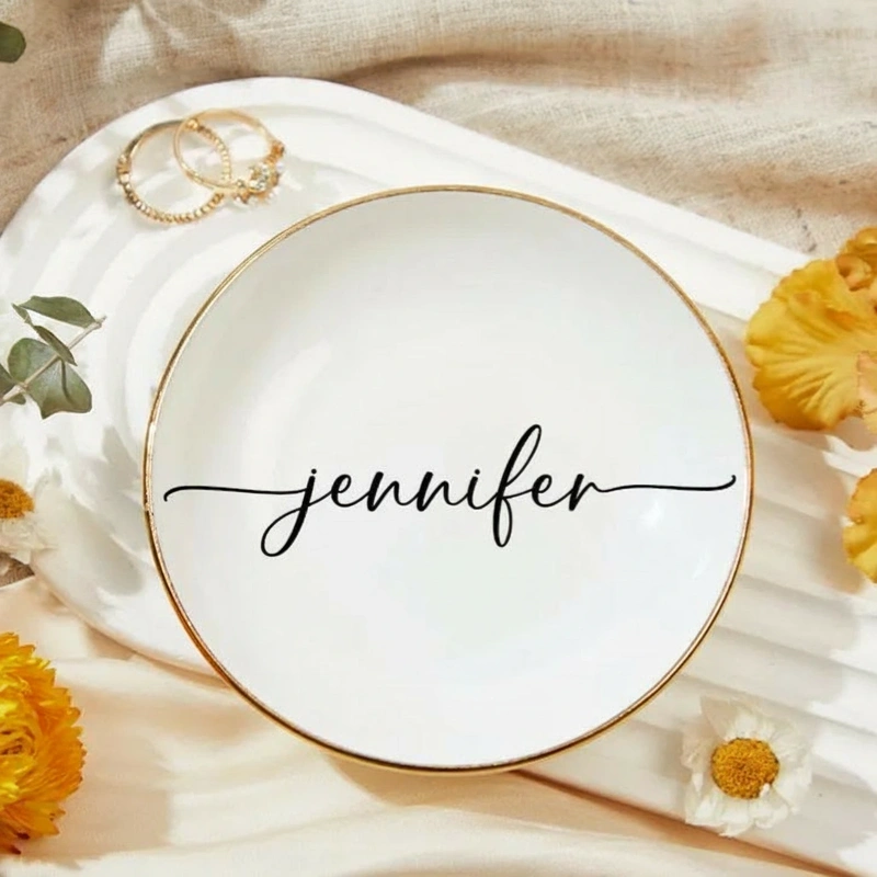 Personalized Trinket Dish With Name Engagement Ring Dish Gift For Her