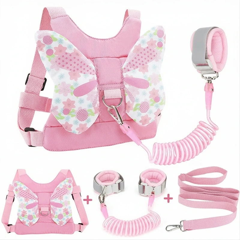 Personalized Toddler Harness Leash with Anti Lost Wrist Link Cute Baby Leash Walking Assistant Wristband Strap Tether for Girls Outdoor