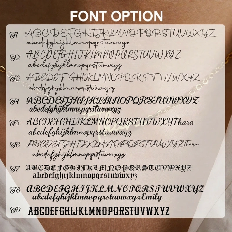 Personalized 18K Gold Plated Name Necklace Minimalist Name Necklace Gift for Her