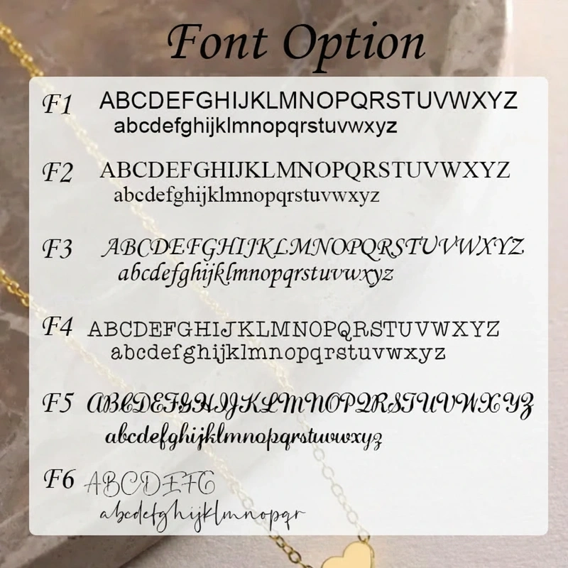 Personalized Engraved Heart Initial Necklace Heart Pendant Necklace for Her