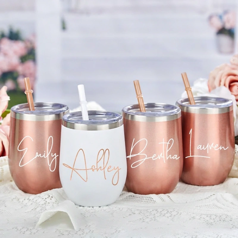 Personalized Stainless Wine Tumbler With Name Party Favors For Her