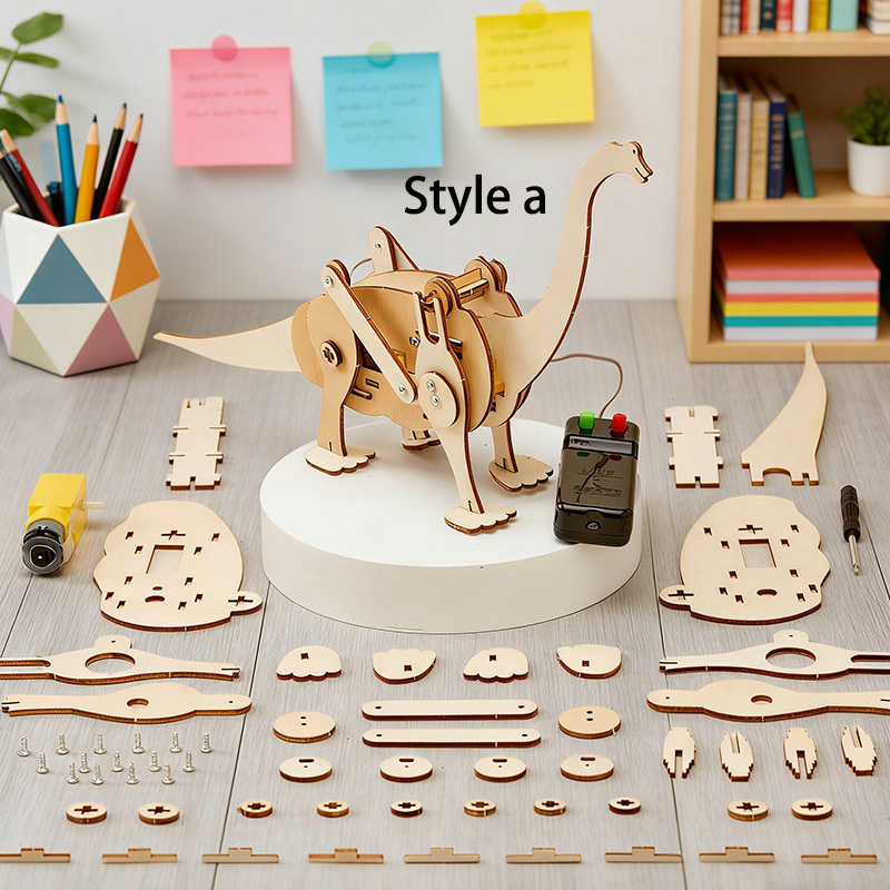 Personized  DIY Kit Dinosaur T-Rex Robot  Educational STEM Toy for Kids gift Fun Science Crafts Toy Boy Girl Gift For Kids Modern Nursery Bedroom Decor 