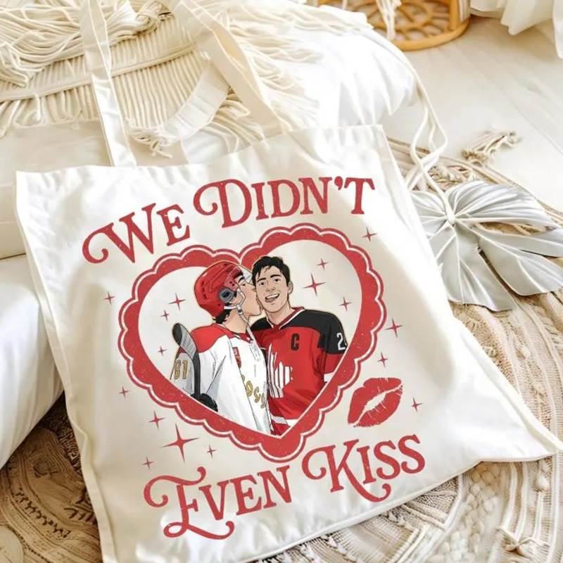 Personalized HR Hockey Romance Book Design Hockey Tote Bag with Custom Style For Movie Book Fans Gift