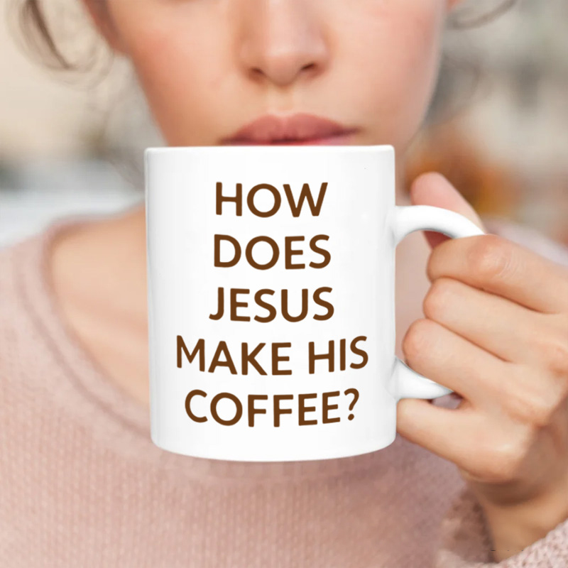 Personalized Jesus Make his Coffee 11oz 15oz Ceramic Mug with Custom Name Faith Coffee Mug Religious Gift for Jesus Lover