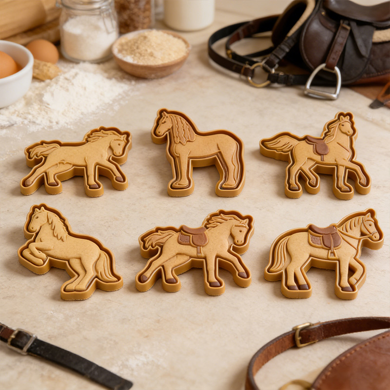Personalized Horse Cookie Cutter 6 Horses Gift for Equestrian Enthusiasts