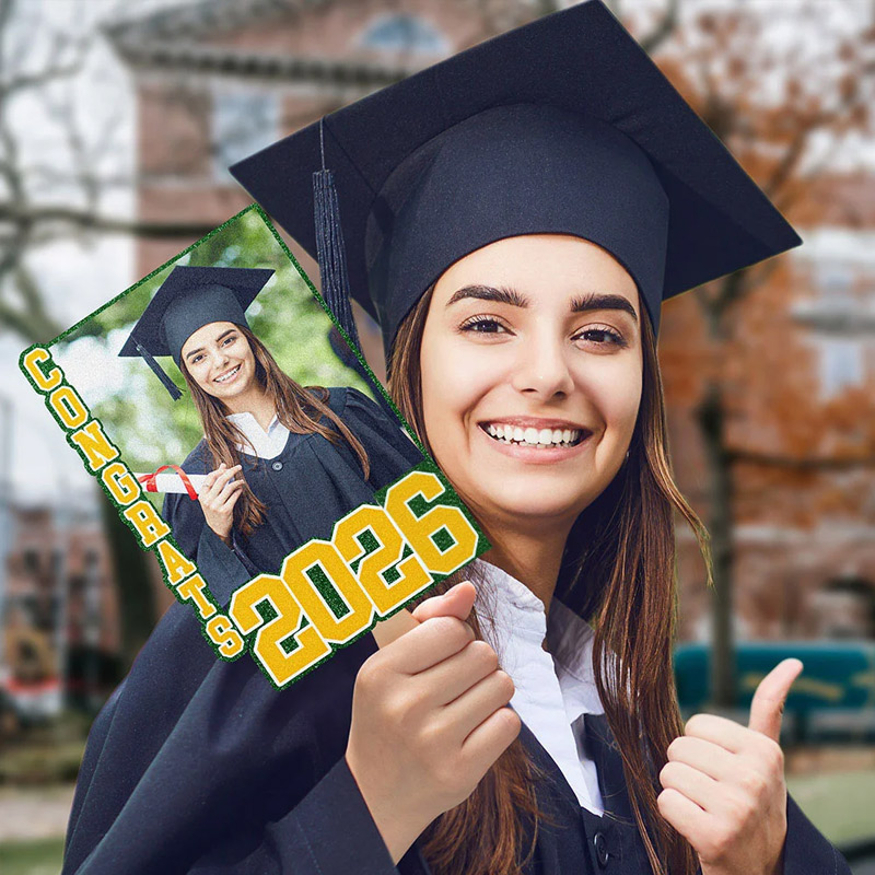 Personalized Graduation Handheld Photo Fans with Name Graduation Party Favors Gift for Class of 2026 Graduates