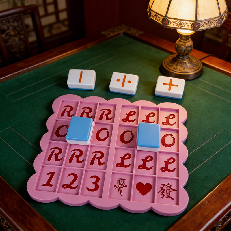 3D Printed Mahjong Practice Board Mahjong Beginner, Mahjong Line Reader for Learning and Scoring