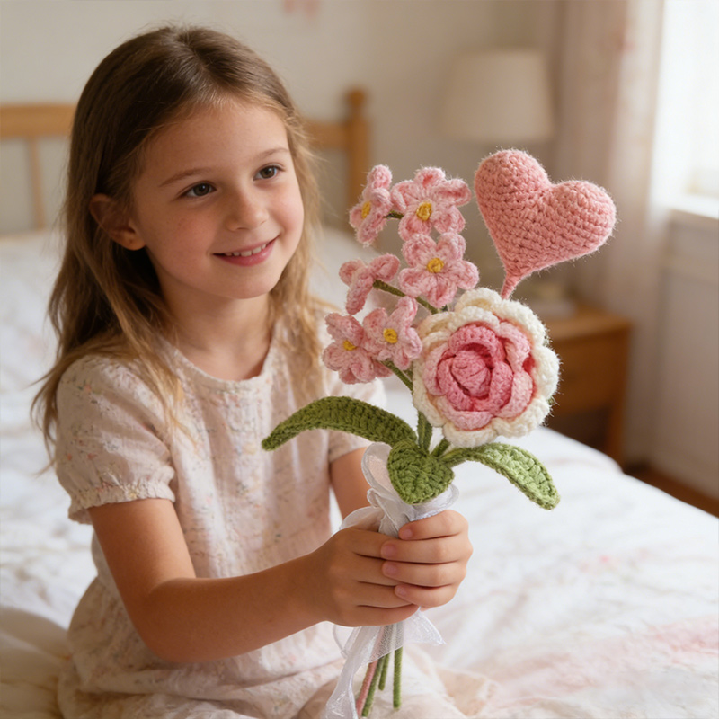 Crocheted Flowers Mother's Day Flowers Gifts for Mom Floral Gifts