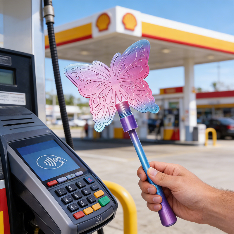 Butterfly Magic Wand Tap-to-Pay Wand – 3D Printed Credit Card Holder