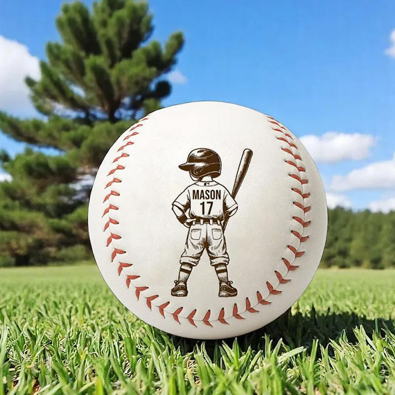 Personalized Keepsake Baseball for Athletes with Name and Jersey Number  