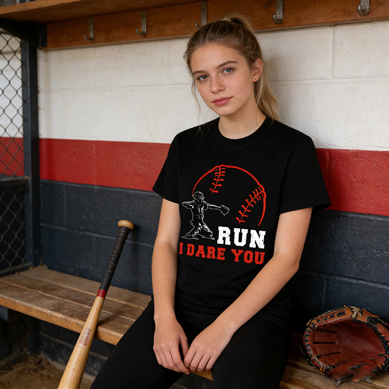 Personalized Baseball T-Shirt I Dare You Baseball Catcher Baseball Player Custom Name and Number