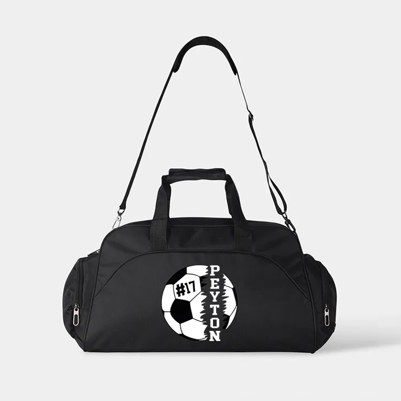 Personalized Soccer Duffel Bag with Custom Name and Number Design