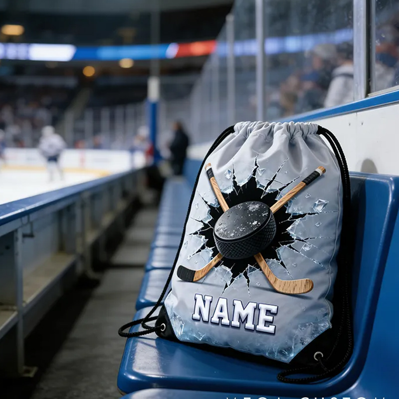 Personalized Ice Hockey Organizer Bag with Custom Name Design
