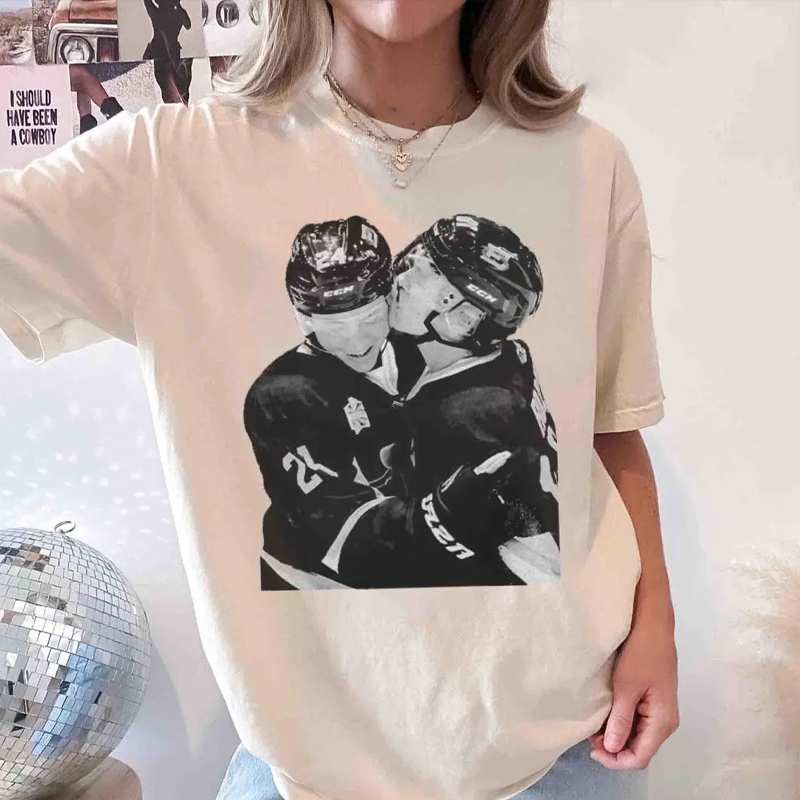 Personalized Hockey Romance Design T-Shirt TV Inspired Shirt Kiss Face Fans Gift