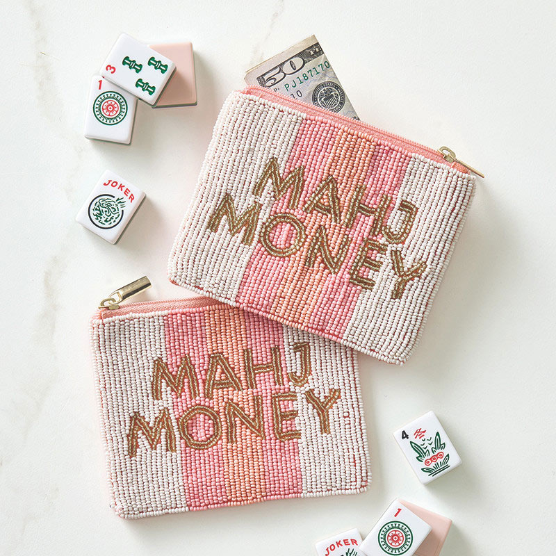 Mahj Money Mahjong Coin Purse Rice Bead Coin Purse Cash Coin Purse