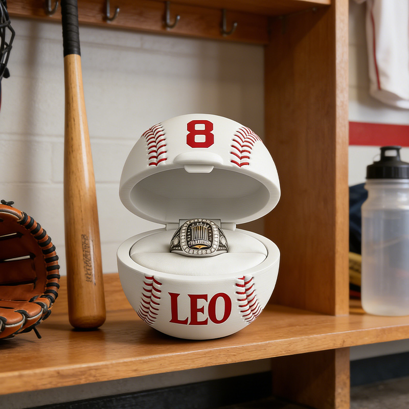 Personalized Baseball Ring Box 3D Printed Baseball Ring Box Championship Ring Box Gift for Him Her