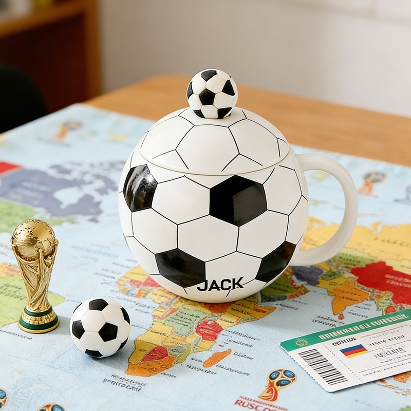 Personalized Soccer Mug Ceramic Coffee Mug Soccer Mug with Custom Name Gift for Soccer Lovers