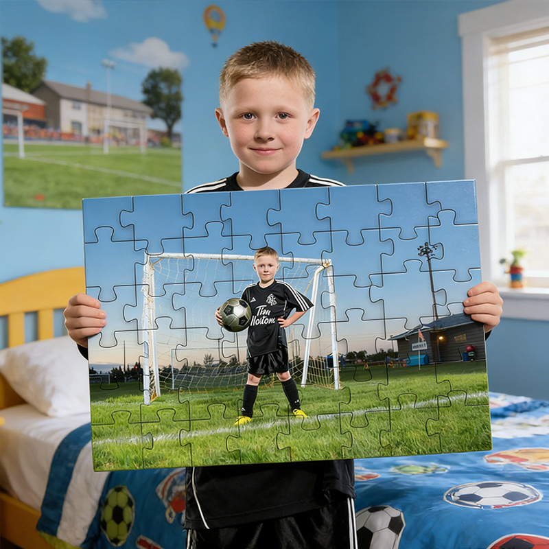 Personalized Photo Puzzle Commemorative Photos Soccer Photos Custom Photos Gifts for Kids