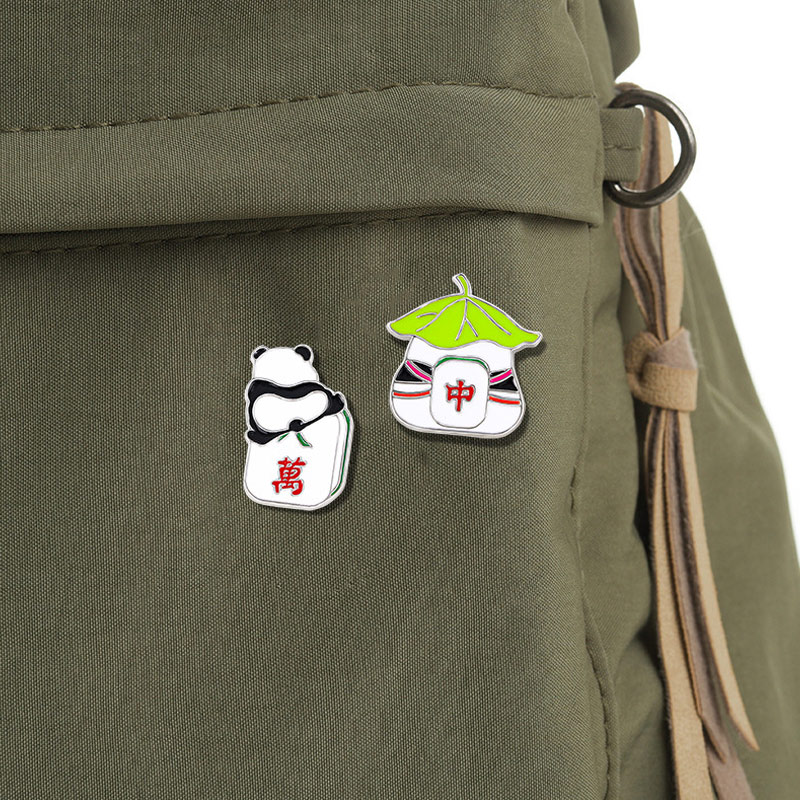 Cute Panda Mahjong Pin A Gift for Mahjong Enthusiasts