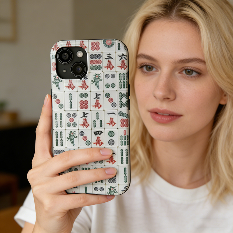 Mahjong Iphone Cases Unique Oriental Design Shockproof Cover Mahjong Lover