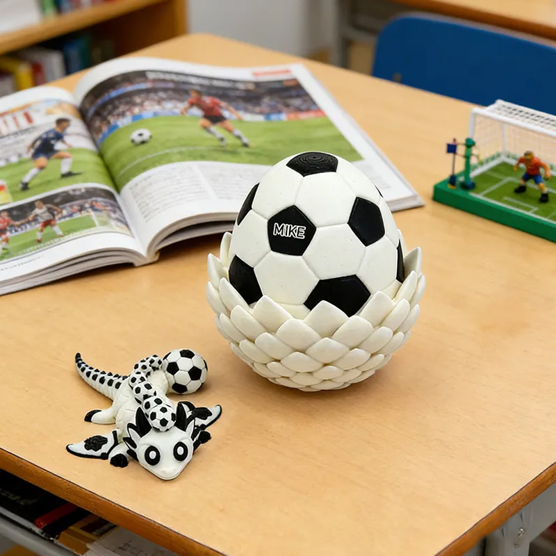 Personalized 3D Soccer Dragon and Egg Soccer the Perfect Gift for Soccer Loving Kids