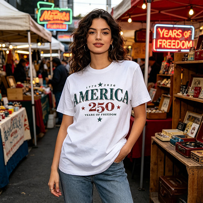  250th America Anniversary T-Shirt America 250 Years Of Freedom Retro Independence Day 4th of July Tee