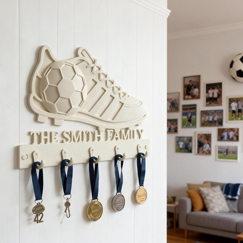 Personalized Soccer Shoes Keychain Medal Custom Soccer Shoes Keychain Custom Text