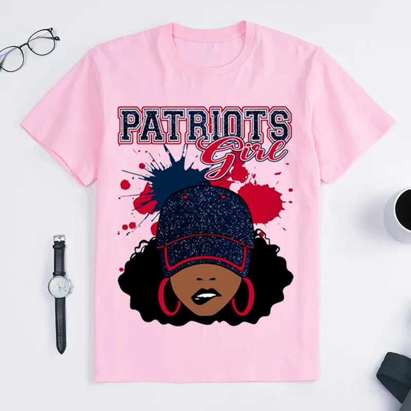 Personalized Football Cheerleading T-shirt Girl with Hat with Custom Team Name for Football Cheerleading Lovers