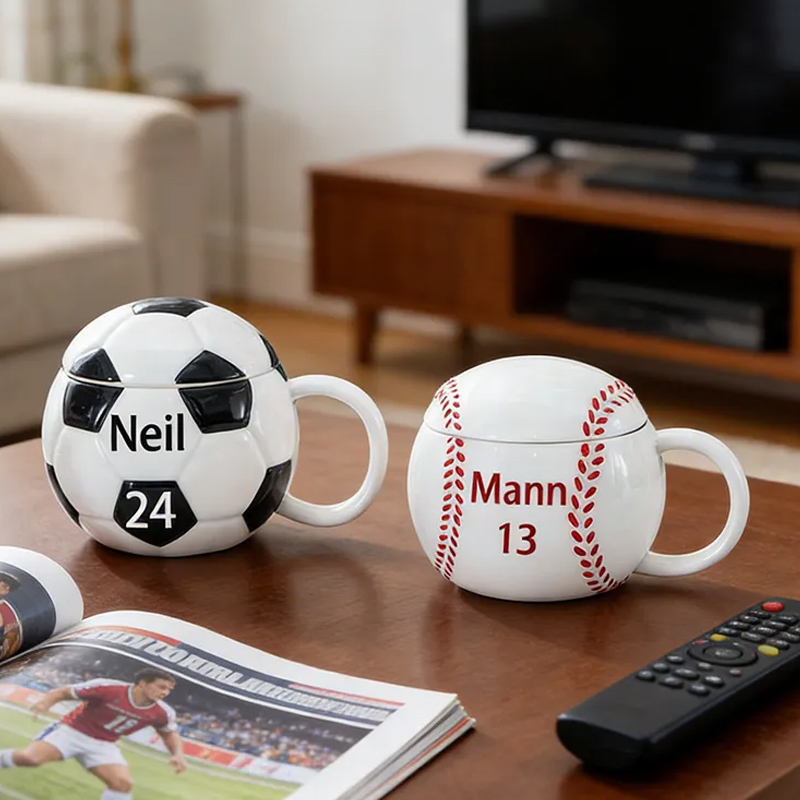 Personalized Soccer Baseball Cups Custom Name and Number Gift for Soccer Baseball Lovers