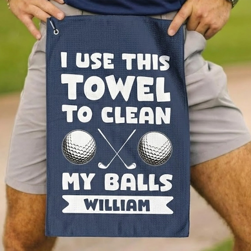Personalized Golf Towel Funny Gifts For Golfers Gift for Men Custom Name