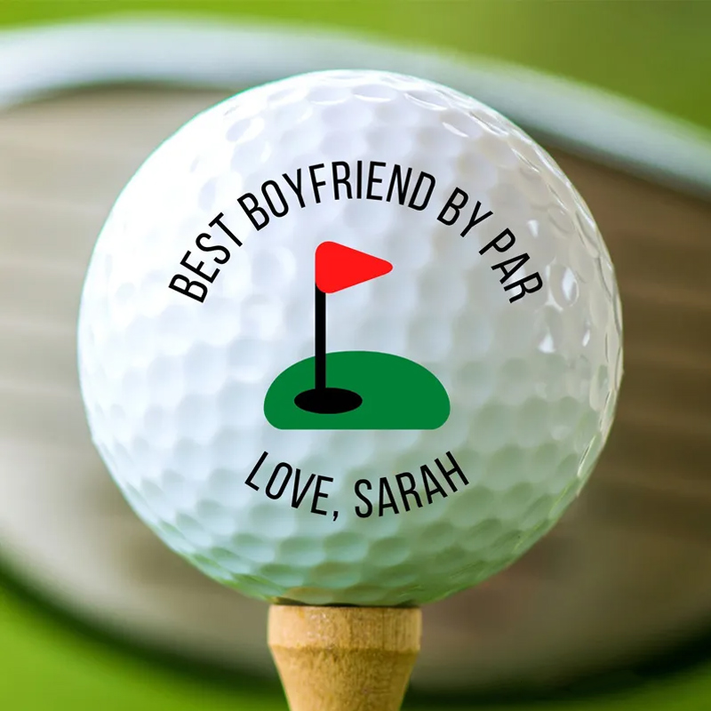 Personalized Best Husband by Par Golf Ball Valentines Day Golf Gift Best Boyfriend Gift Golf Balls for Him