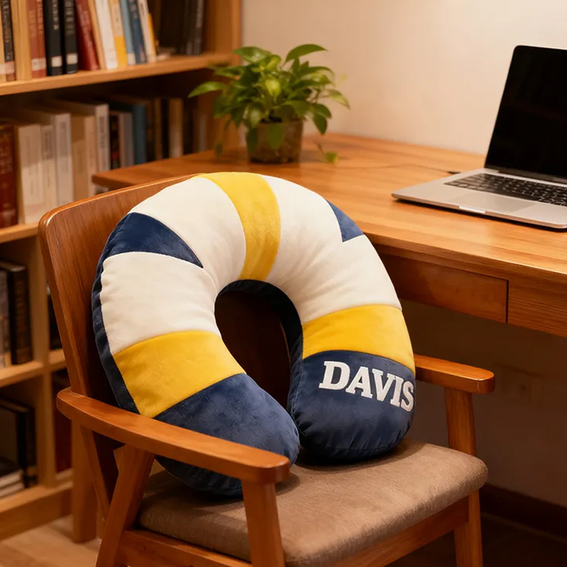 Personalized Volleyball U-Shaped Pillow with Custom Name Design