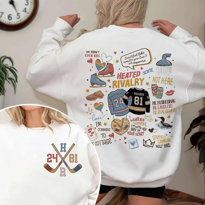 Personalized Hockey TV Sweatshirt Romance Sweatshirt with Custom Design