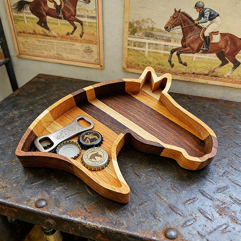 Personalized Horse Shaped Wood Tray Horse Lover Decor Gifts for Equestrian Enthusiasts