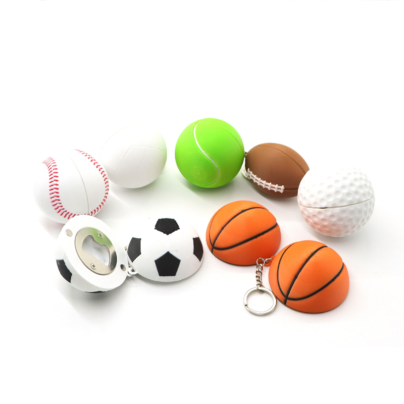 Personalized Sports Bottle Opener 3D Printed Ball Sports Bottle Opener Custom Name and Number