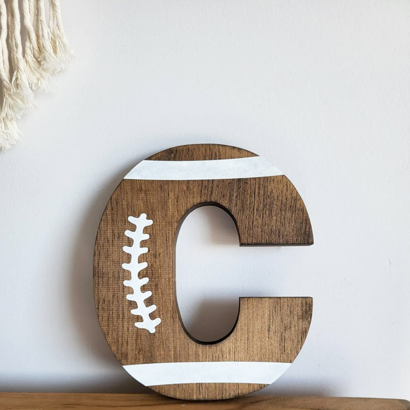 Personalized Wooden Sports Name Sign Sports Letter Wall Decoration Custom Letter