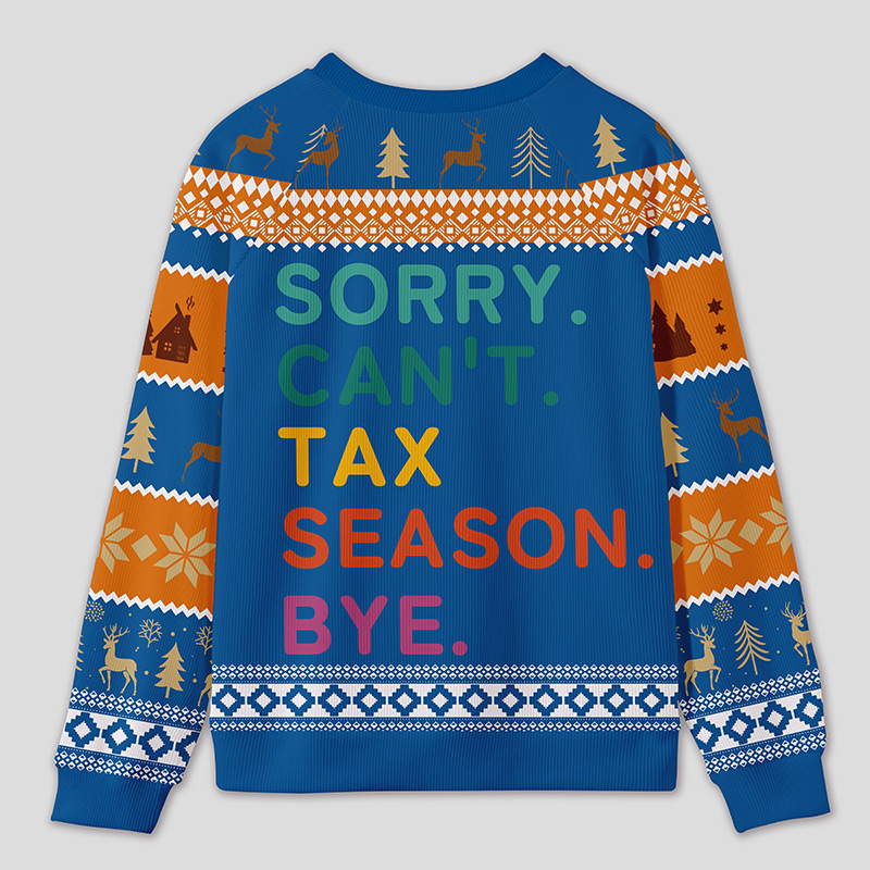 Personalized Tax Season Survival Humor Ugly Sweater Office Holiday Party Gift for Accountants
