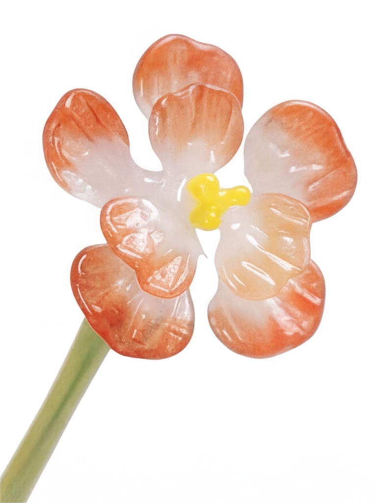 Personalized Glass Birth Month Flower Birth Flower Gift Hand Blown Spring Flower Glass Flower Bouquet Valentine's Day Gift For Her Home Decor-1