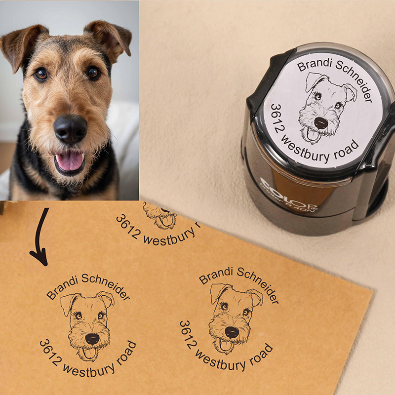 Personalized Photo Portrait Rubber Stamp Custom Face Stamp with Text Perfect for Weddings Family Dog Lover Gifts