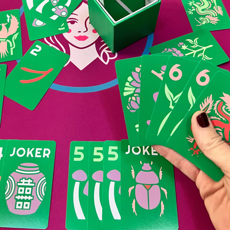 The Lucky Line American Mahjong Playing Cards Set Easy to Learn Fast to Play Perfect for Traveling on the Go or Teaching Beginner Friendly Mahj