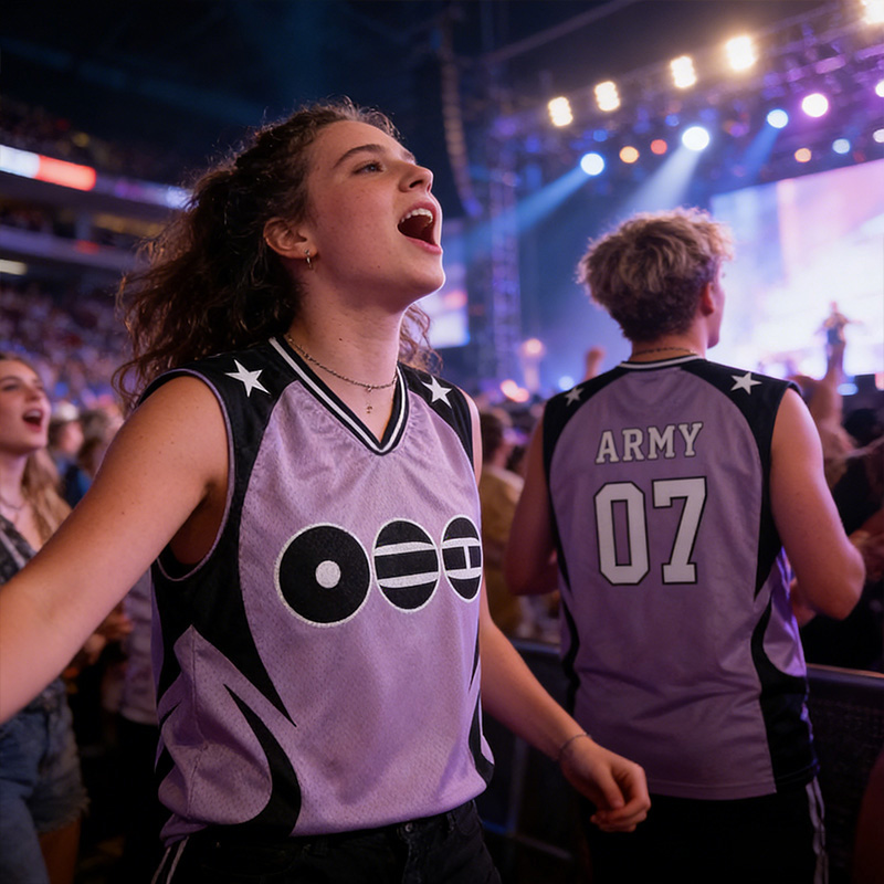 Personalized K-Pop Basketball Tank Top Jersey Concert Basketball Tank Top World Jersey Tour For Army