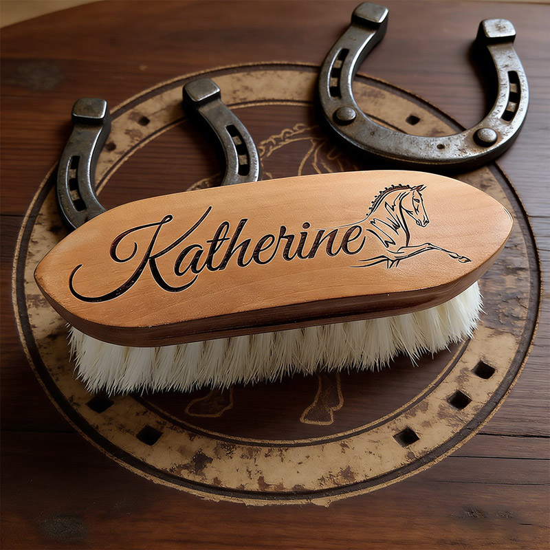 Personalized Horse Brush Custom Designs and Name Gift for Equestrian Enthusiasts