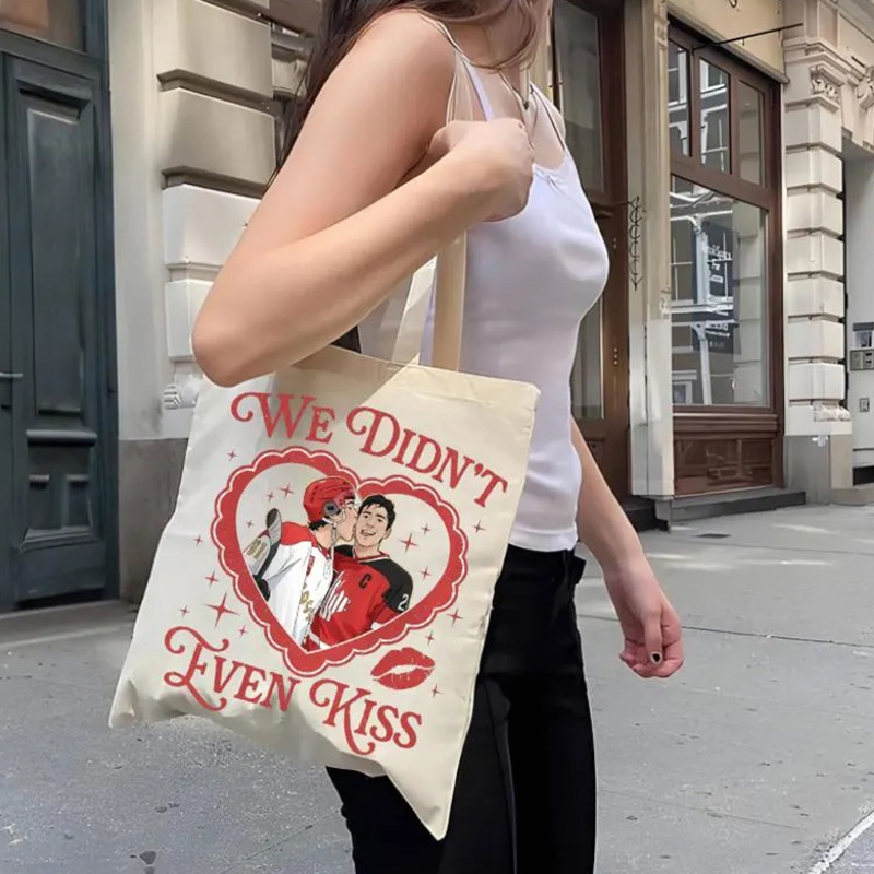 Personalized HR Hockey Romance Book Design Hockey Tote Bag with Custom Style For Movie Book Fans Gift