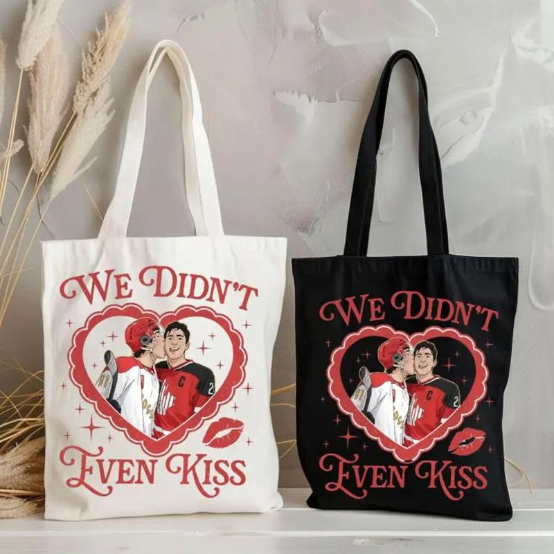 Personalized HR Hockey Romance Book Design Hockey Tote Bag with Custom Style For Movie Book Fans Gift